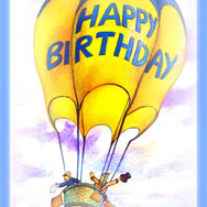 Balloon Illustration Greeting card